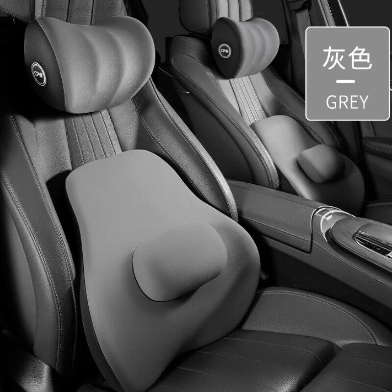 

Подголовник автомобиля, подушка для шеи, дышащая, универсальная, регулируемая, хлопковая подушка для автокресла с эффектом памяти, подушка для поясницы, защита для поясничной поддержки