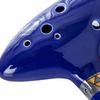 12 Holes Alto C Ocarina Ceramic Ocarina with Lanyard Handrest Mini Wind Instrument for Beginners