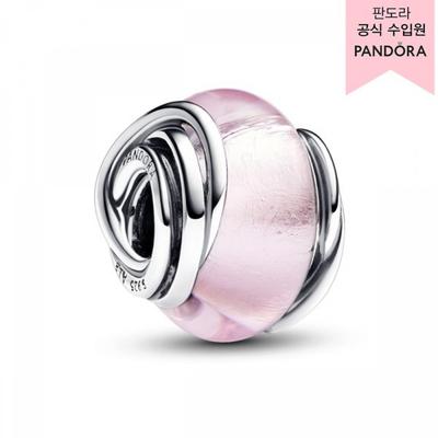 Encircled Pink Murano Glass Charm 793241c00