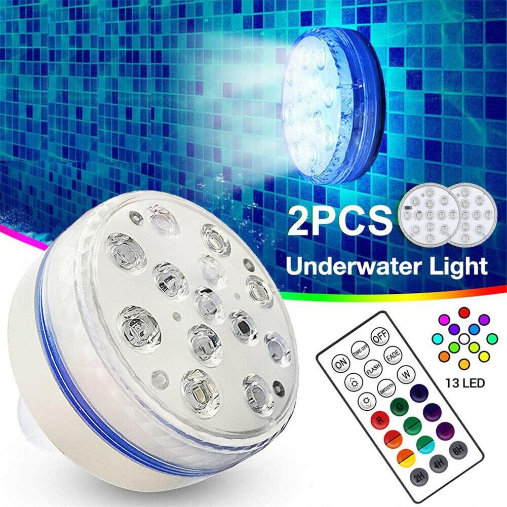 Magnet Swimming Pool Light Underwater Rgb Led Bulb Light For Ponds Aquariums Fish Tanks Swimming Pool Light 8cm#0