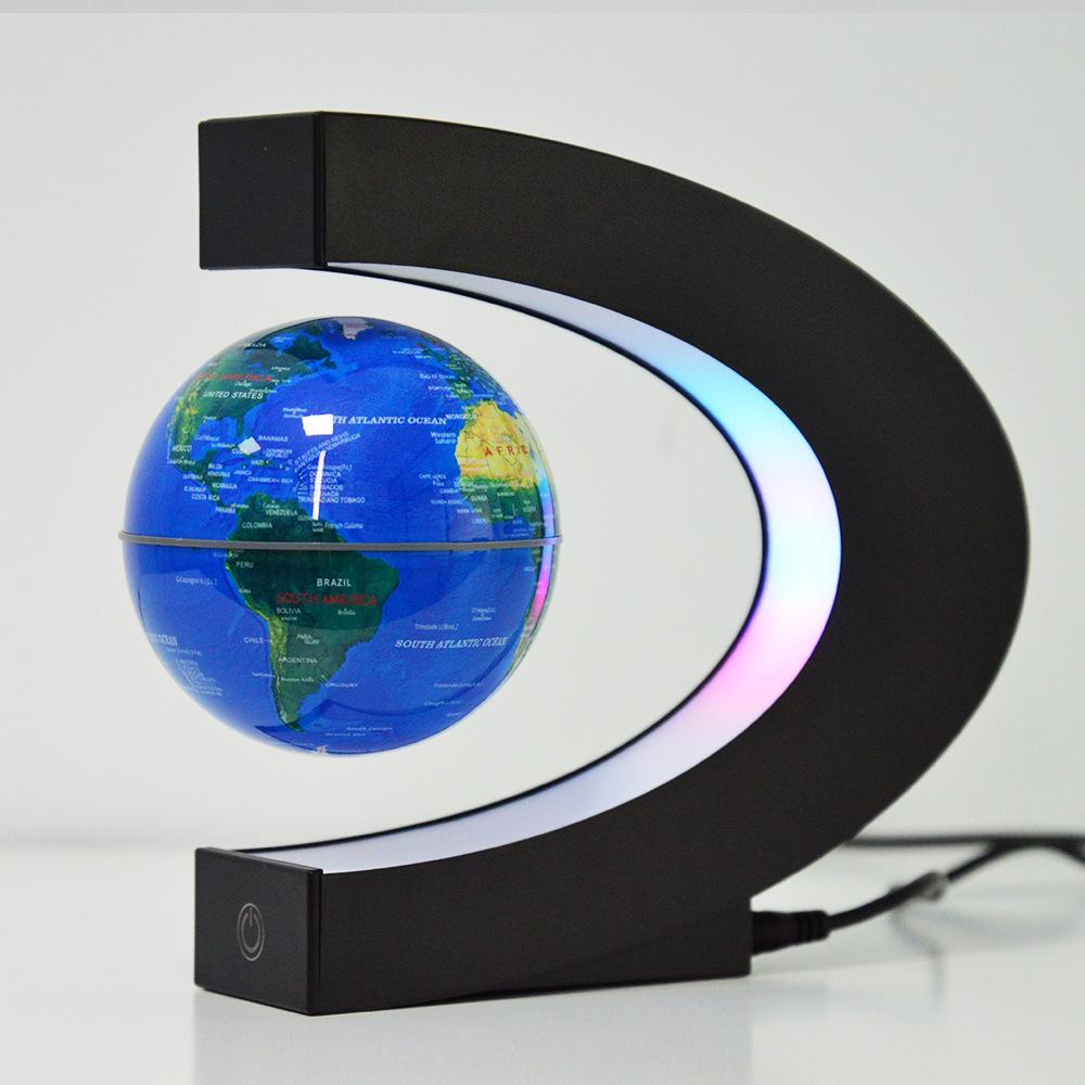 C-Shaped 3-Inch Magnetic Levitating Globe - Unique Valentine's Day Gift & Creative Home Decor Ornament