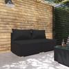 Day and Night - Day and Night 2-piece Garden Furniture Set and Black Synthetic Rattan Cushions
