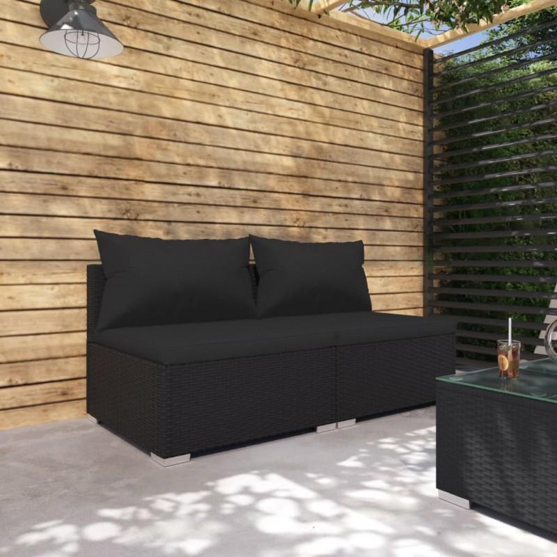 Day and Night - Day and Night 2-piece Garden Furniture Set and Black Synthetic Rattan Cushions