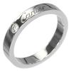 C De Cartier Engraved Ring Pt950Platinum/diamond #4.5(US Size) 4.85g Women Used