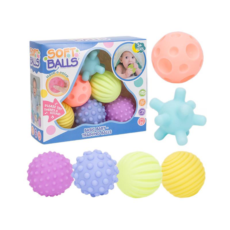Infant Tactile Sensory Soft Rubber Grip Ball Toy for Bathing and Massage