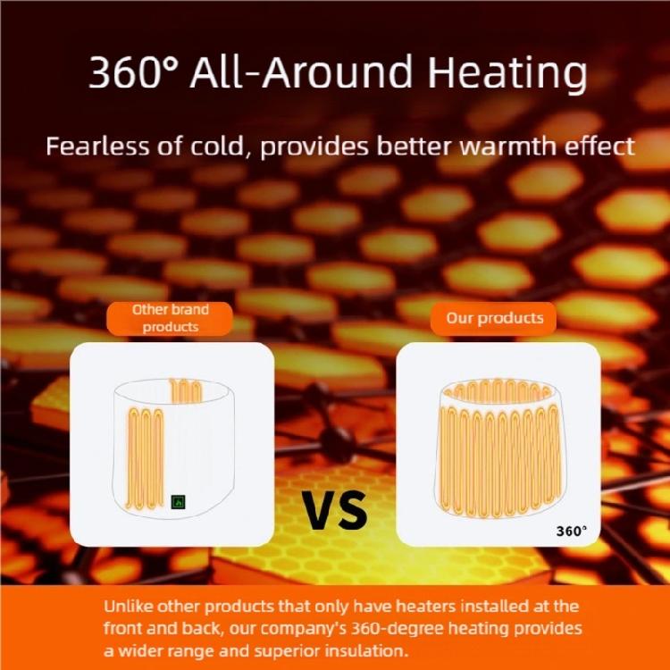 Electric Scarf 360 Degree Heating Technology Breathable Windproofs Fabric Fleece Lining for Expeditions Daily Use