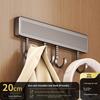 Space Aluminum Wall Hook Set With Strong Adhesive No Drilling Suitable For Bathroom And Closet Storage