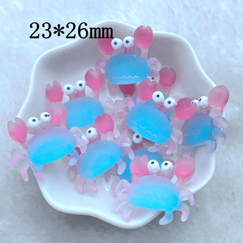 10Pcs New Cute Resin Mini Marine Animal Series Flat Back Manicure Parts Embellishments For Hair Bows Accessories