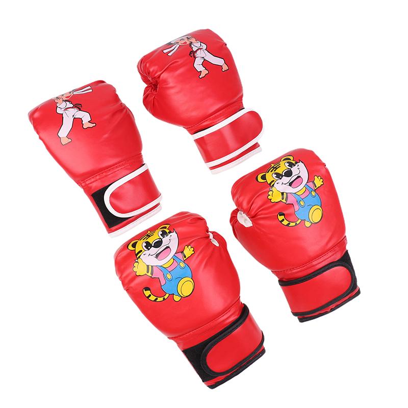 Cartoon Child Boxing Gloves Pu Leather Kids Sparring Punching Gloves Sanda Kids Boxing Punching Gloves Fighting Taekwondo Mitts