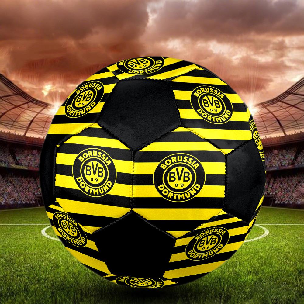 Pallone da Calcetto Indoor Borussia Dortmund Colorato Per Tutte le Età Misura 5 Cucito a Macchina PVC Pronto per la Competizione Resistente Ad Alto Rimbalzo