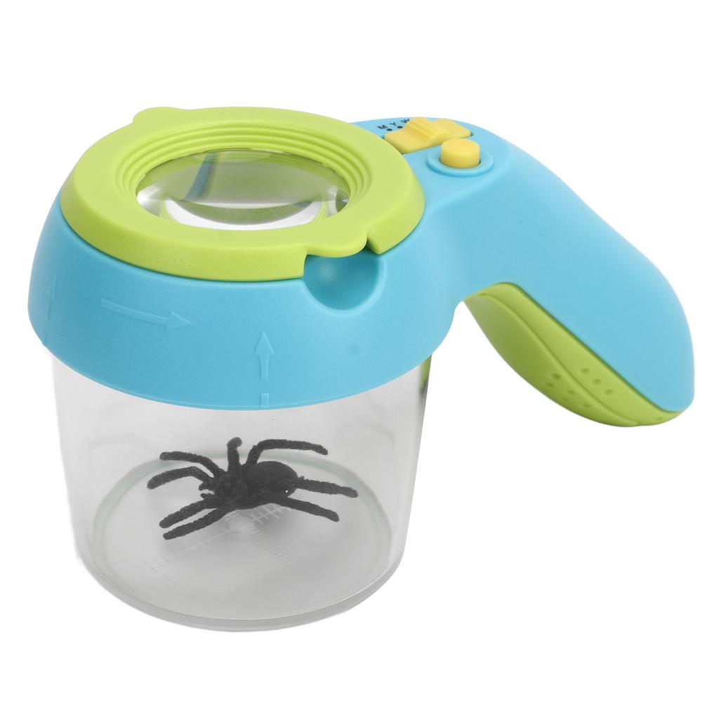 Insect Magnifier Kids Small Observer Container Magnifying Bug Viewer 9 LED Cold Warm Light Children Preschool Toy