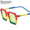 New Unisex Colorful Square Sunglasses for Fashion and Driving
