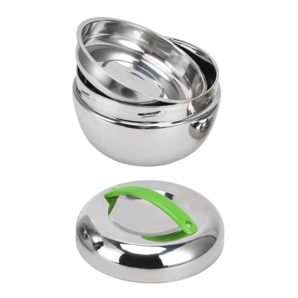 Silver Stainless Steel Food Container 0.8L/1L Thermal Food Container  For Office