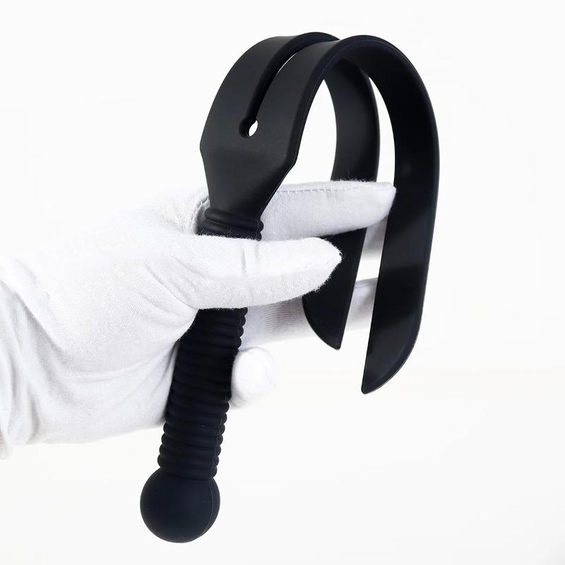 38cm Black Silicone  Paddle Whip – Sensual Bondage Toy for Adults (Men & Women), Spanking & Roleplay Games