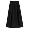 DIMANAF 2025 Women Summer Plus Size High Waist Skirts Vintage Elastic Elegant Long Pleated Skirts 5XL