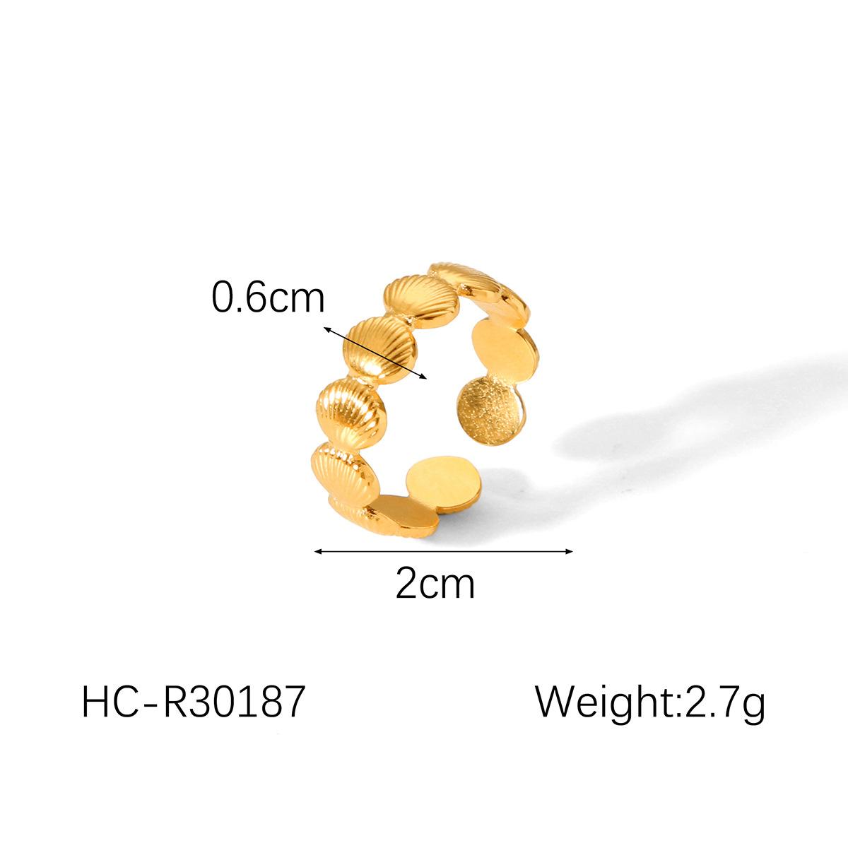 

Fashionable geometric irregular stainless steel gold-plated open ring for women, light luxury non-fading titanium steel ring
