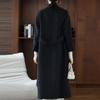 100% Wool Women Coat TIDENOVEL Autumn Wool Long Coat Handmade Pea Coat Winter Warm Wool Long Jacket Overcoat