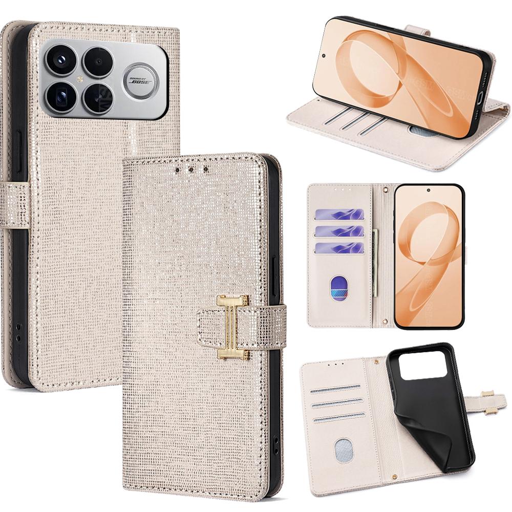 For Xiaomi Poco F8 Ultra/Redmi K90 Pro Max 5G Case Metal I-Buckle PU Leather Wallet Phone Cover