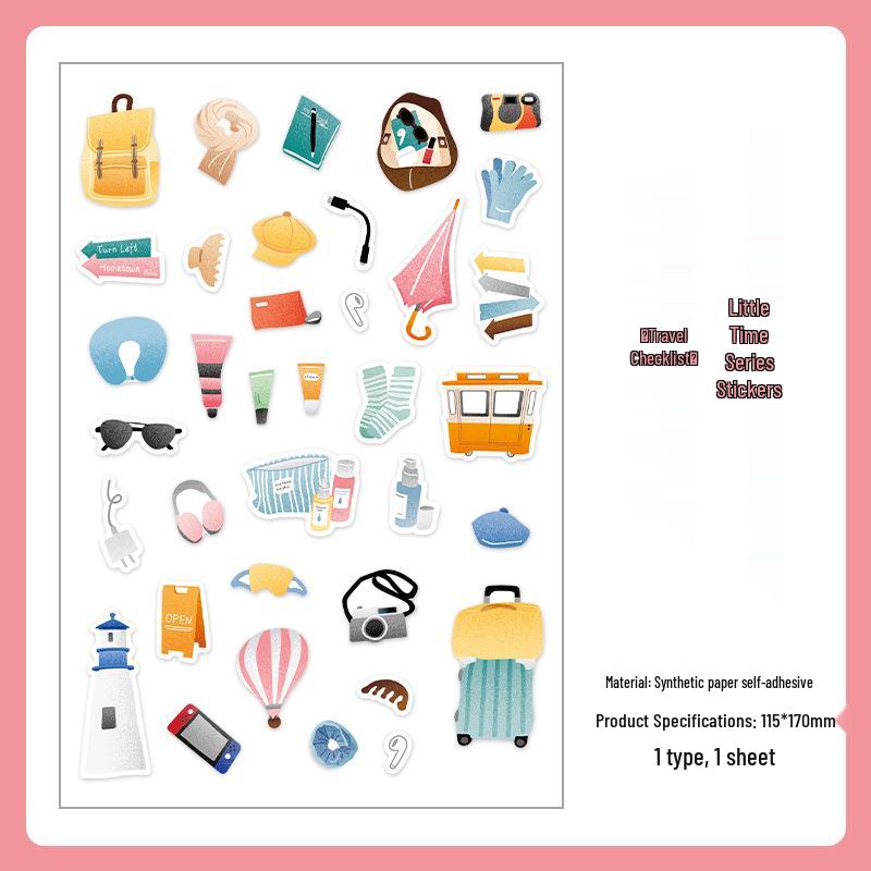 Xiaochenguang Series Synthetic Paper Stickers for Journal Decoration - 4 Styles