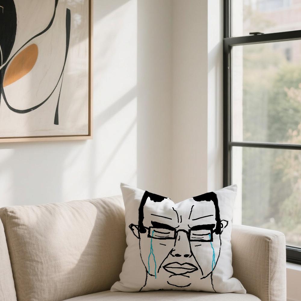 C-Chudjak Poljak Funny Meme cushion cover For Sofa Car Office Cafe Soft And Comfortable Double-Sided Printing Pillow Cover