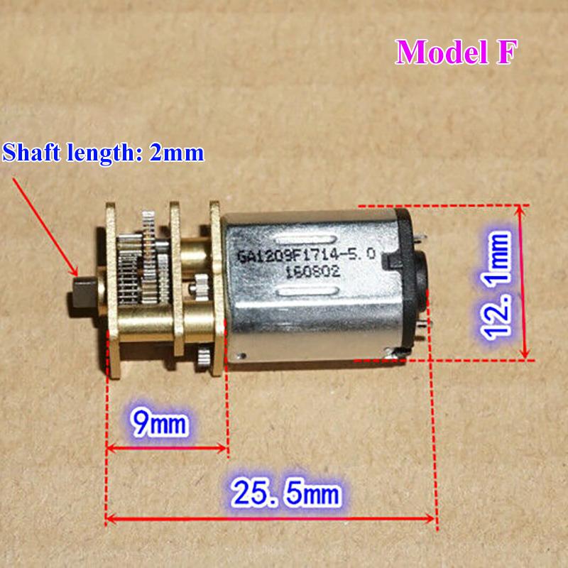 Mini N20 Gear Motor DC 3V-12V Slow Speed Full Metal Gearbox Gear Reducer Electric Engine Large Torque DIY Toy Robot