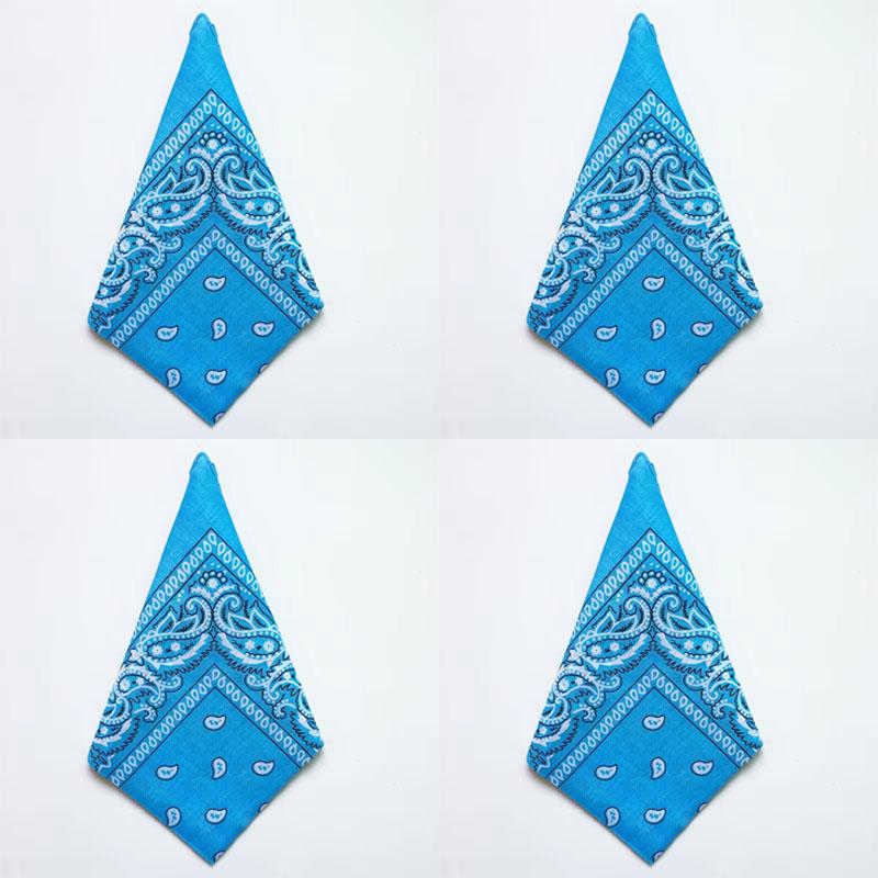 1/4/6pcs Paisley Bandana Printed Square Scarves Wristband Hair Band Neck Scarf Headwear Handkerchief Unisex Fashion Head Square