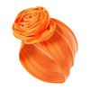 Elastic Big Rose Flower Hairband Raw Silk African Turban Cap Boho Flower Bandana  Hair Accessories