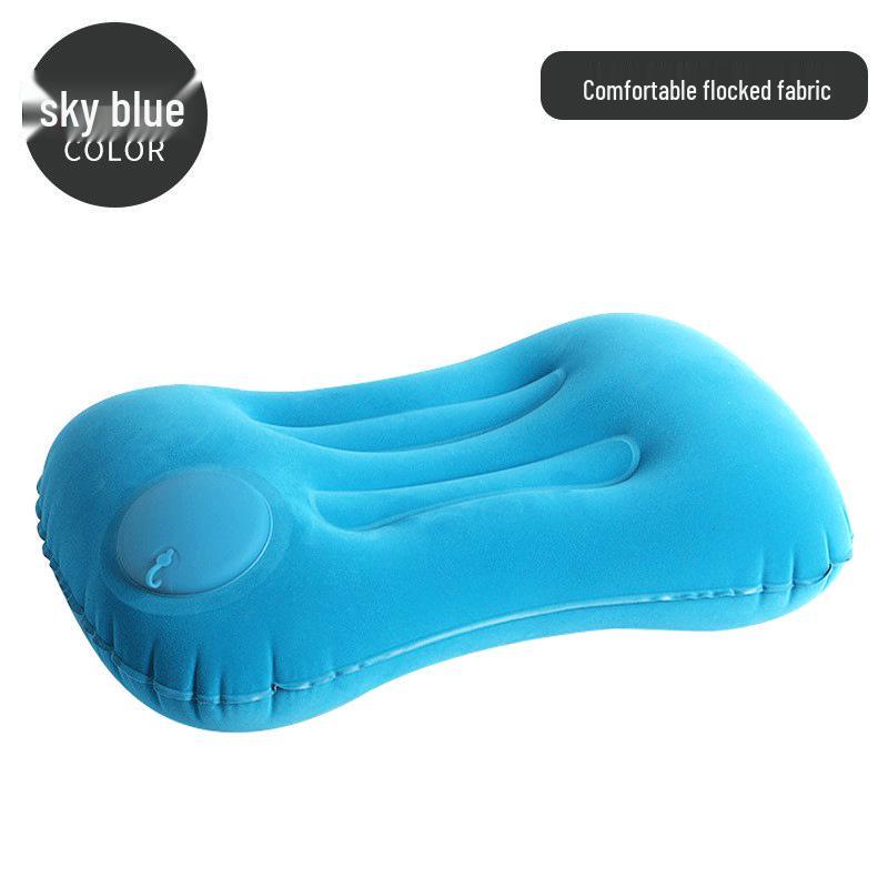 Automatic Inflatable Pillow: Portable Outdoor/Indoor Lumbar & Neck Support for Travel, Office Nap