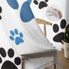 Cartoon Pet Paw Footprint Tulle Curtains For Living Room Bedroom Decoration Chiffon Sheer Voile Kitchen Window Curtain Drapes