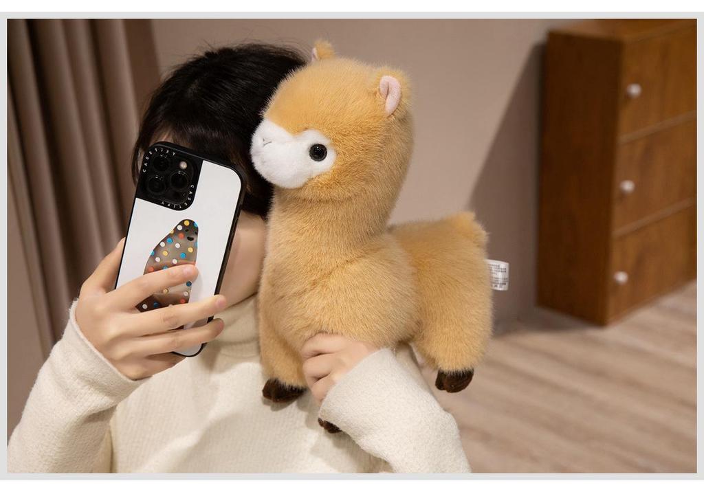 Adorable Realistic Alpaca Plush Sheep Zodiac Doll