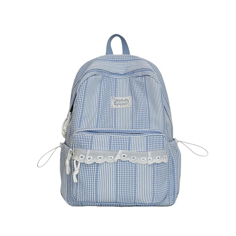 Schoolbag Korean girl plaid backpack cute student schoolbag lightweight large capacity backpack new fashion casual backpack