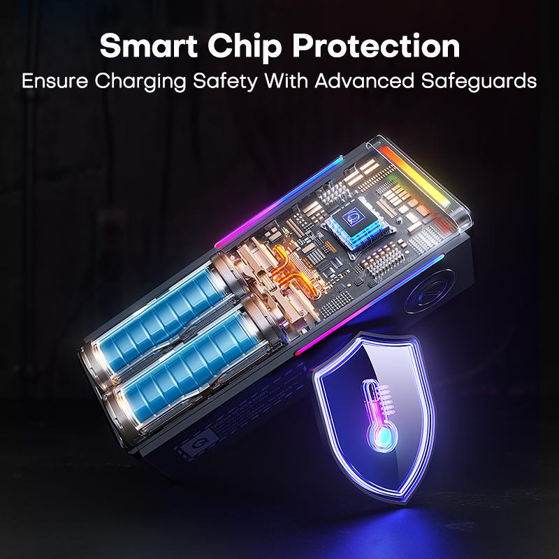 QOOVI Power Bank da 27000mAh PD 140W Ricarica Rapida Batteria Portatile Capacità Powerbank Per iPhone Macbook Laptop Samsung Xiaomi