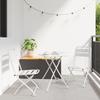 vidaXL 3-Piece Folding Bistro Set White Steel 42002950