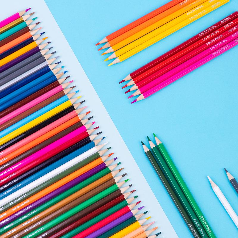 Deli 7070-24 Hexagonal Barrel Colored Pencils, 24 Colors