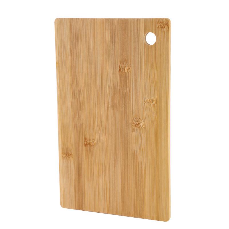 Huawei Portable Bamboo Cutting Board with Round Hole Hook - No Paint or Wax. Ideal for Kitchen and Fruit Preparation.