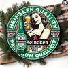 Vintage Metall Ölskylt Väggkonst Heineken Rustik Dekor för Café Bar Kök
