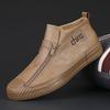 2022 Summer Newest Men Casual Shoes Fashion Light Sneakers Comfortable Soft-Soled Good Quality Outdoor Non-Slip Solid Color Leather