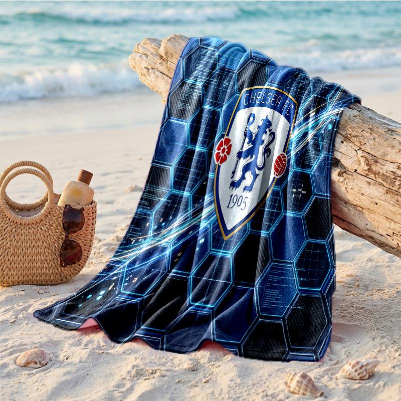 Asciugamano da Spiaggia in Microfibra con Stampa Chelsea FC Asciugatura Rapida Assorbente Grande Asciugamano per Spiaggia Nuoto Viaggio