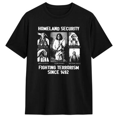 Summer Homeland Security Fighting Terrorism Novelty T Shirts Cotton Tee Shirt for Unisex Aesthetic Short Sleeve Tops
