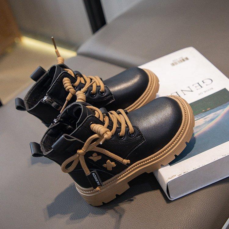 

Детская мода Теплые ботинки Девочки Ботильоны Молния Крутые Детские Принцесса Подиум Кожаные ботинки Нескользящие Размер 26-37 Противоскользящие 26 чёрный