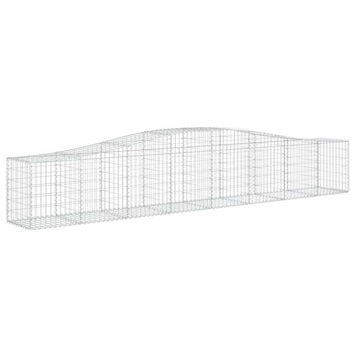 VidaXL 3x Paniers à Gabions Arqués Cages à Gabions Arquées Murs de Gabion Barrières de Jardin Terrasse Extérieur 3145931