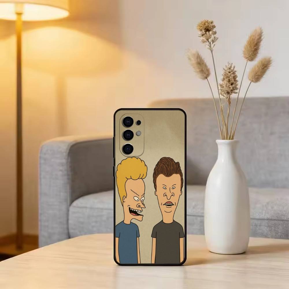 Beavis & B-Head Phone Case For Samsung S25,S24,S21,S22,S23,S30,Ultra,S20,Plus,Fe,Soft Silicone Black Cover