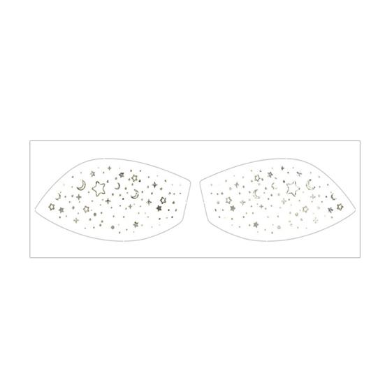 Metallic Eye Tattoo Stickers, Waterproof Temporary Freckle Decals, Sparkling Foil Eye Makeup for Festival Party, Glitter Face Art