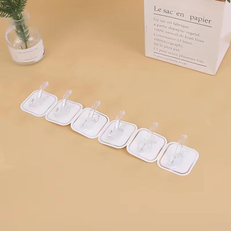JINGRUIXIANG Punch-Free 6-Hook Adhesive Strips