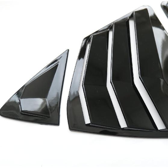 New 2pcs Racing Side Rear Quarter Window Louvers for Toyota Camry 9th 2025 2026 (Glossy Black 4pcs)