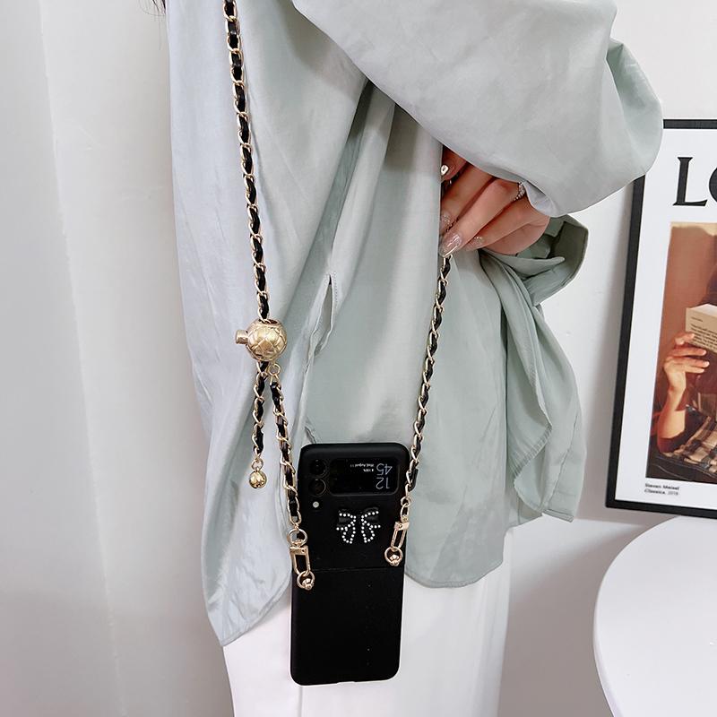 Adjustable Crossbody Lanyard Phone Case For Samsung Galaxy Z Flip 3 Zflip 4 Folding Cover