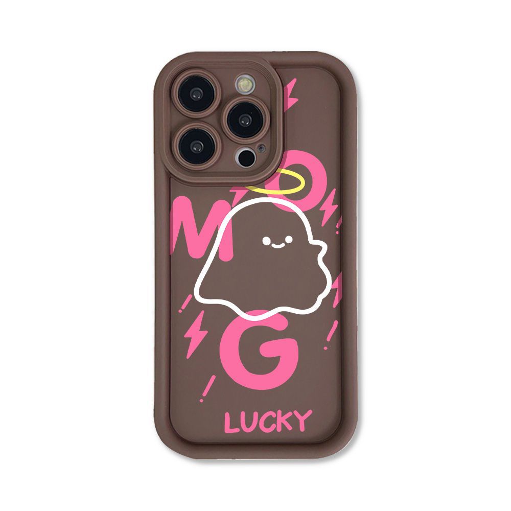 Letter Little Ghost Applicable to iPhone17PorMax Mobile Phone Case 14 Apple 13 Frosted 12/15 Premium Generation