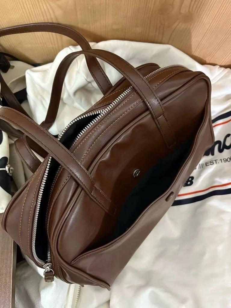 Retro Lässige Damen Schultertaschen Tragbare Pendler Damenbörse Handtaschen Große Kapazität Einfache Damen Buch-Tragetasche Unterarmtasche
