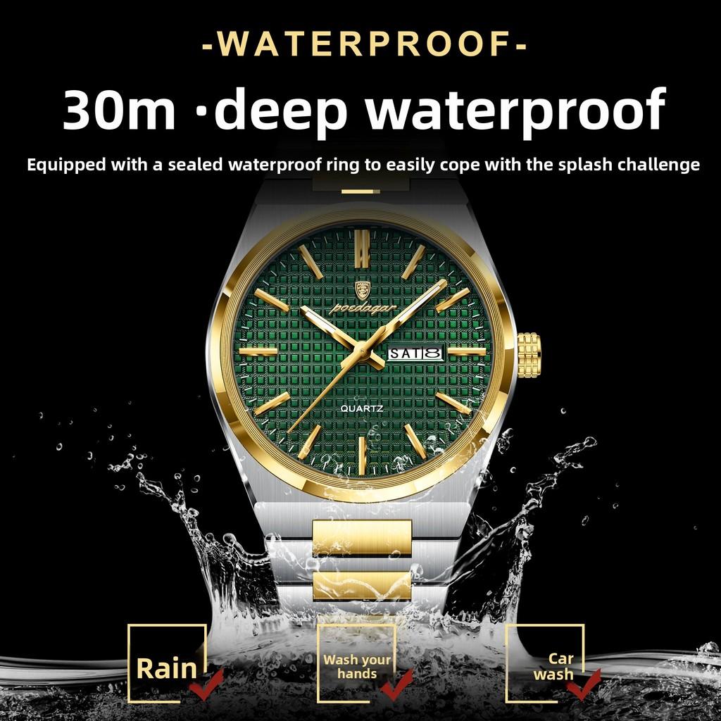 Zwitsers Ultra Dun Herenhorloge Waterdicht Kwarts Met Kalender En Lichtgevende Wijzers Voor Casual Draag