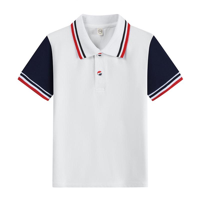 Polo Bianca da Bambino - Manica Corta, Stile Uniforme Scolastico, Leggera per Estate e Primavera.